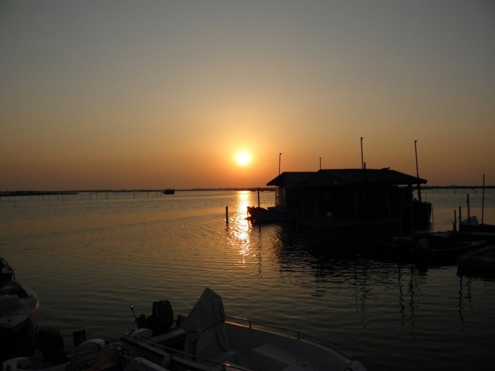 I colori della laguna al tramonto