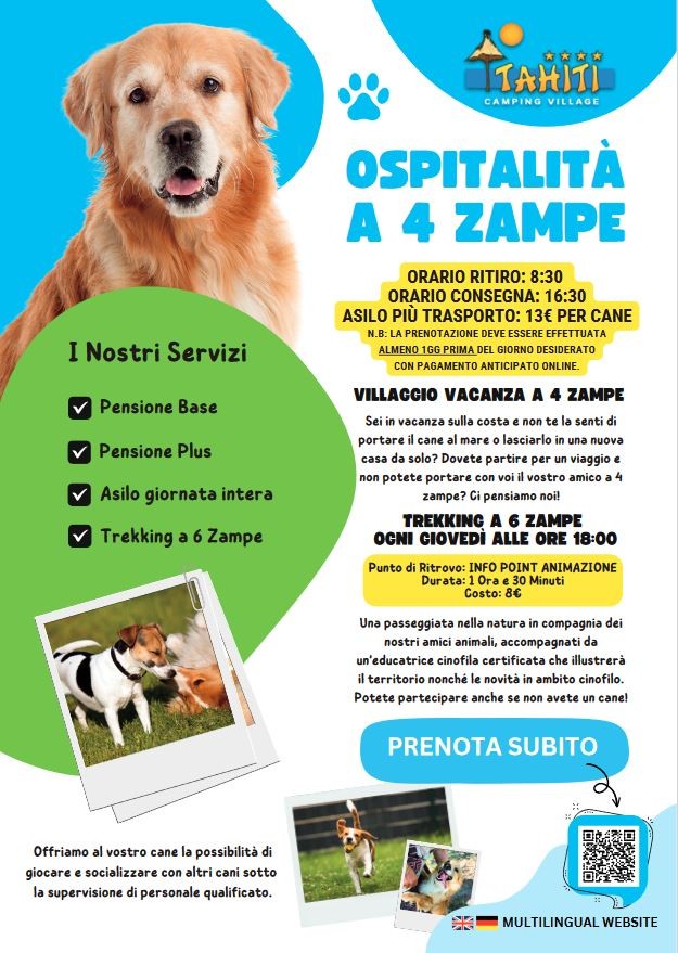 Ospitalit&agrave; a 4 zampe