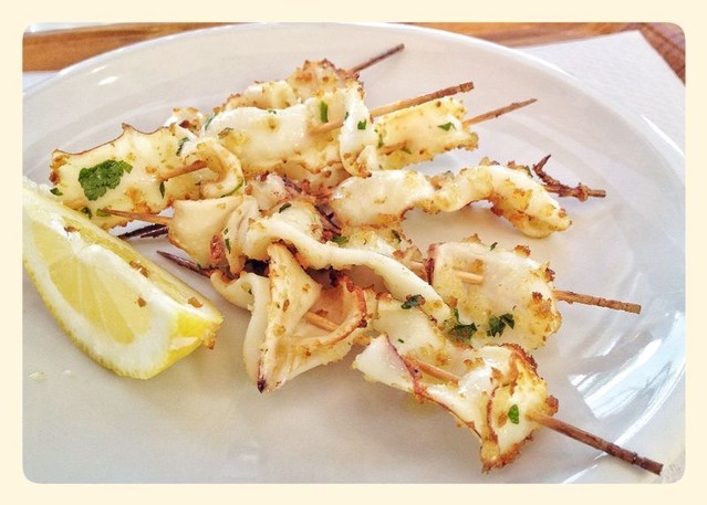 SPIEDINI DI CALAMARI E GAMBERI